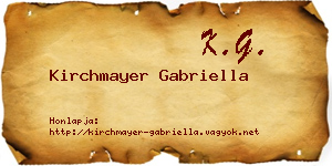 Kirchmayer Gabriella névjegykártya